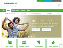 Tablet Screenshot of deltadentalmi.com